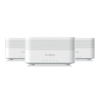 STRONG Atria Mesh AX3000 WiFi 6 Add-On Kit (3er-Packung) – Dual-Band Abdeckung, Gigabit-Ports, Weiß
