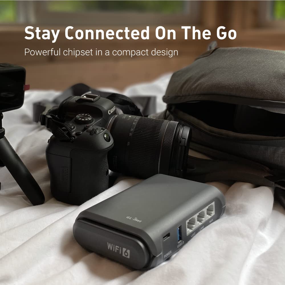 GL.iNet AXT1800 (Slate AX) – Mobiler Wi-Fi 6 Reise-Router mit VPN & Gigabit-Ports – Bild 4