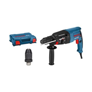 Bosch PRO Bohrhammer GBH 2-26 F (Leistung 830 Watt, Wechselfutter SDS-plus, inkl. Zusatzhandgriff, Tiefenanschlag, Maschinentuch, Schnellwechselbohrfutter, Handwerkoffer)