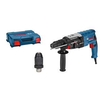 Bosch PRO Bohrhammer GBH 2-28 F (inkl. Zusatzhandgriff, Tiefenanschlag 210mm, Maschinentuch, Schnellwechselbohrfutter, Wechselfutter SDS-plus, Handwerkoffer)