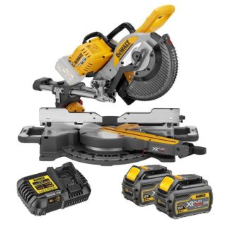 DeWalt DCS727T2-GB 250mm (10") 54v FLEXVOLT Akku Gehrungssäge inkl. 2x DCB546 Akkus