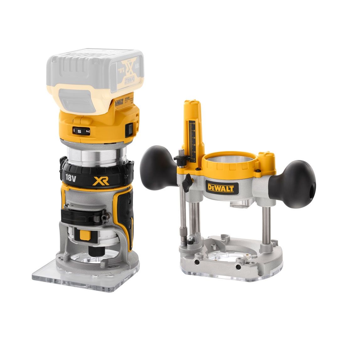 DeWalt DCW604NT-XJ 18v XR bürstenlos 1/4" Router ohne Akku und Ladegerät in TSTAK Case – Bild 2